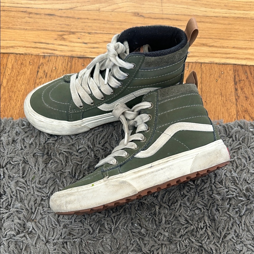 Vans Kids Sk8-Hi MTE-1 Sneakers in "Grape Leaf Green/Gum" Size 2